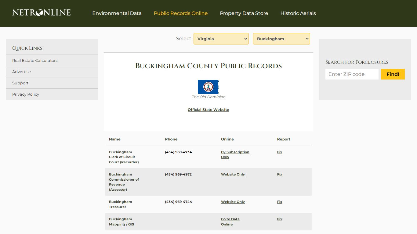 Buckingham County Public Records - NETROnline.com